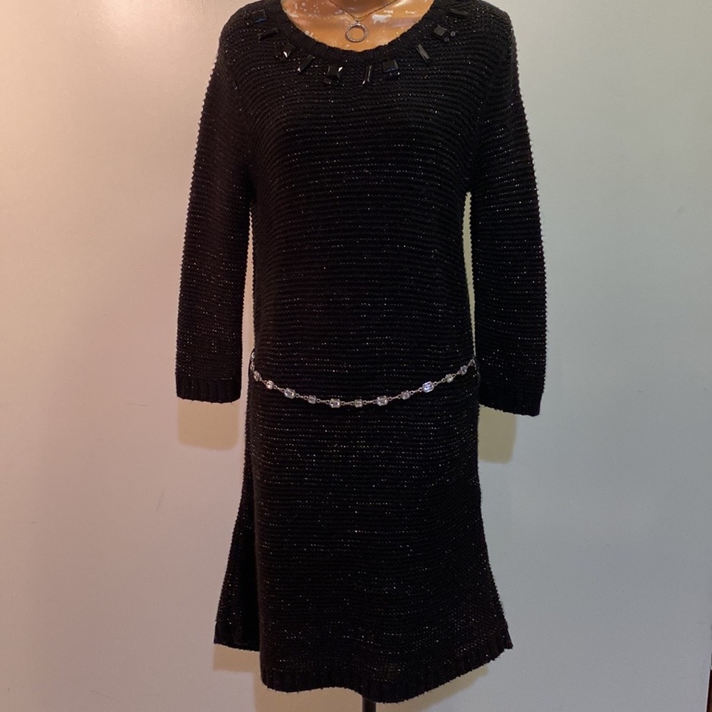 🛝⬇️ Cherokee Black Sweater Dress without belt Size XL 14/16